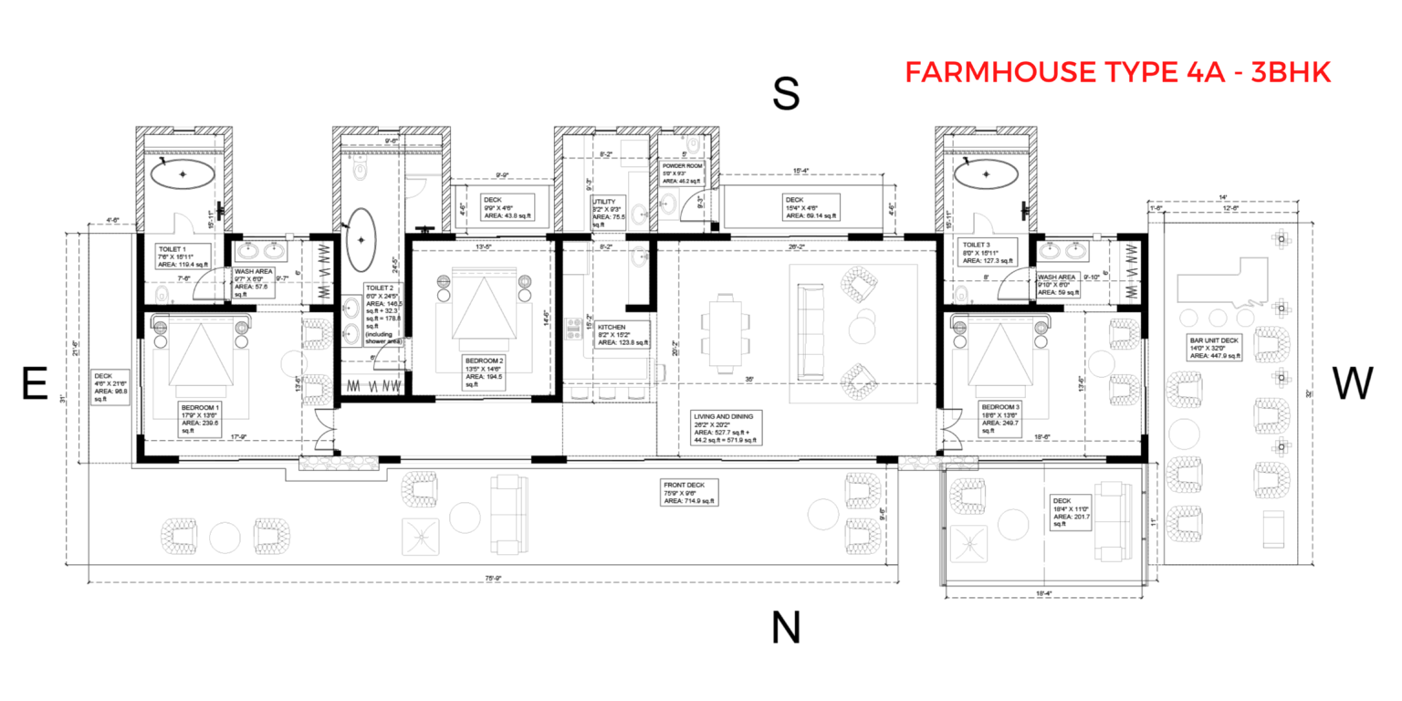 Farmhouse type 4A -3BHK